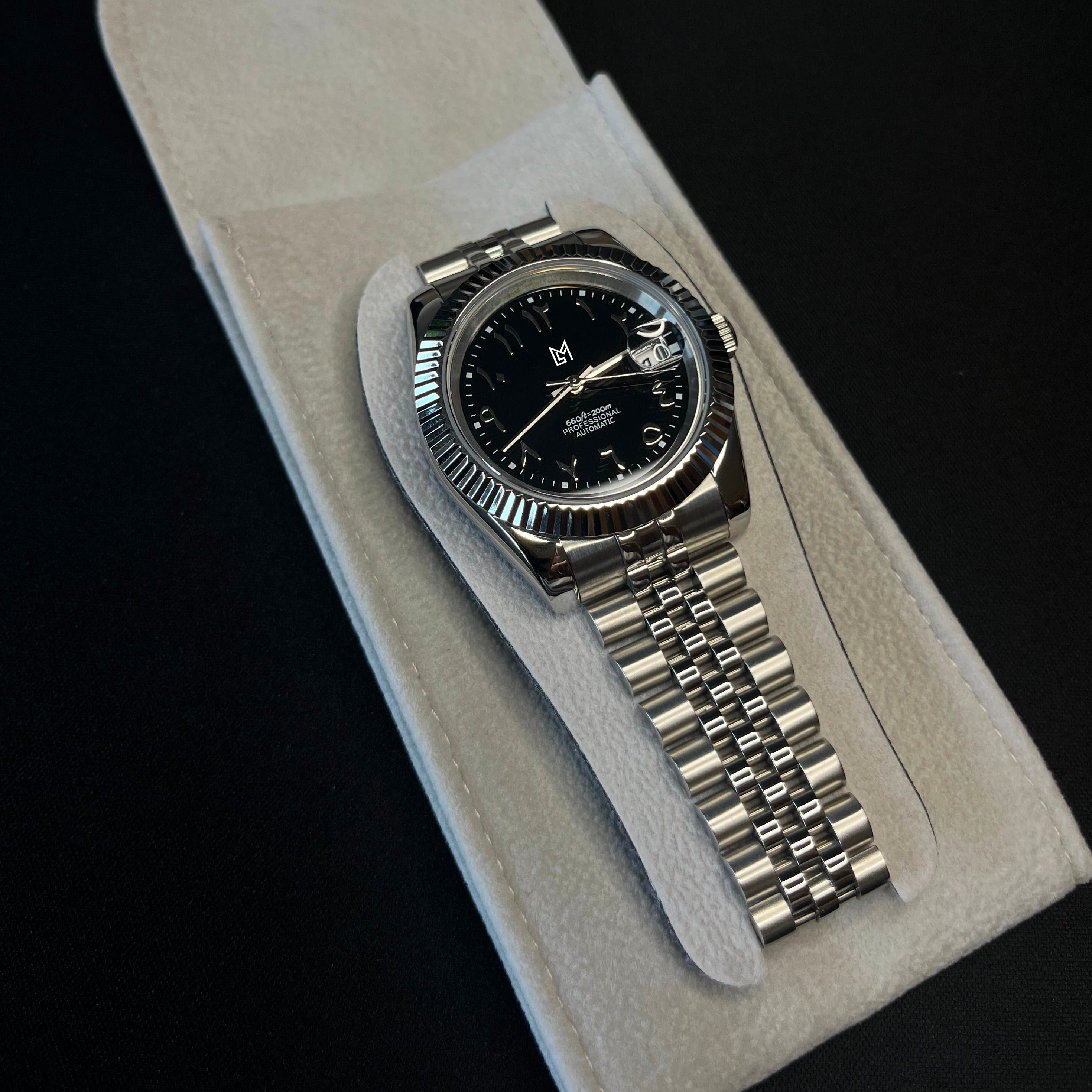 Mod Datejust Arabic Dial Noir