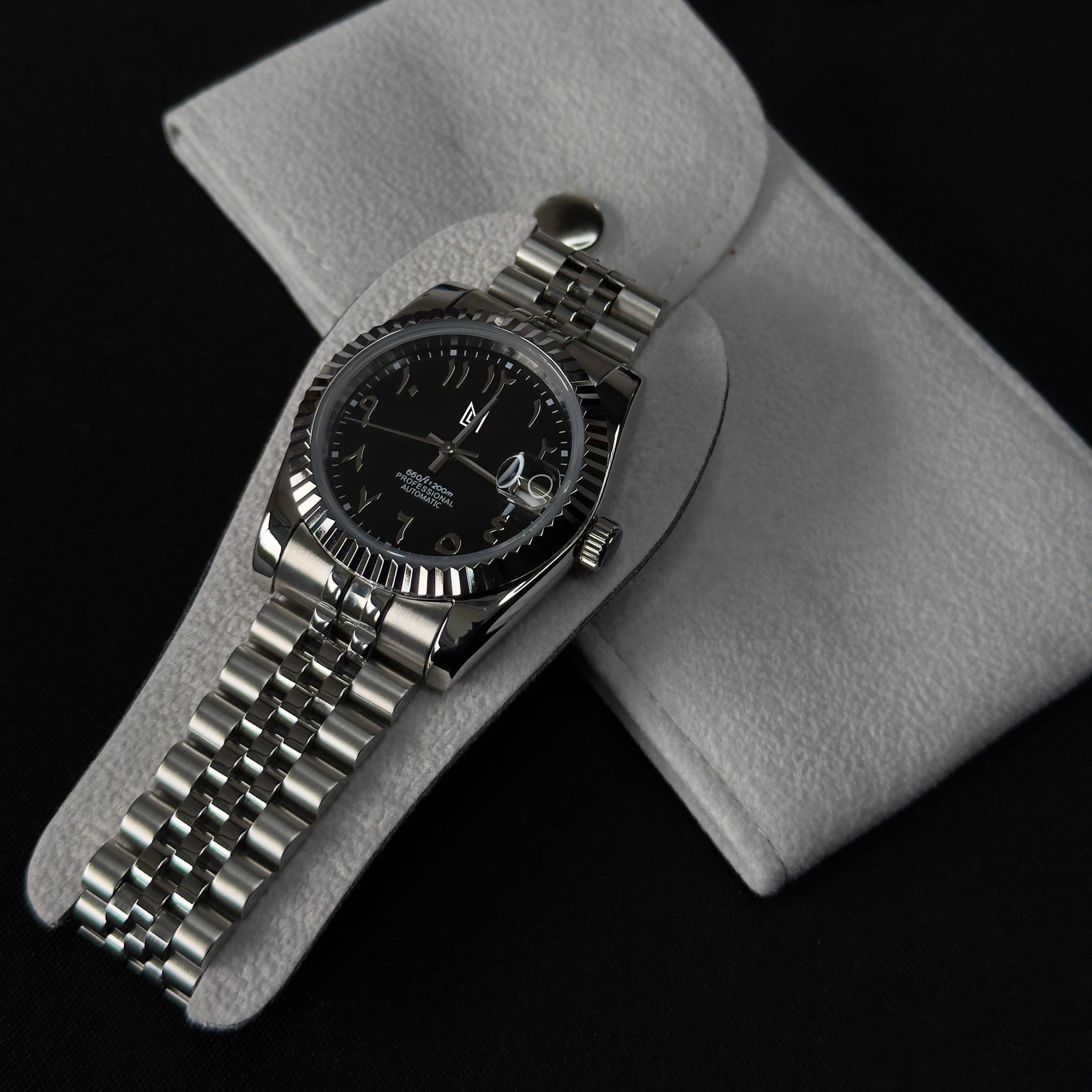 Mod Datejust Arabic Dial Noir