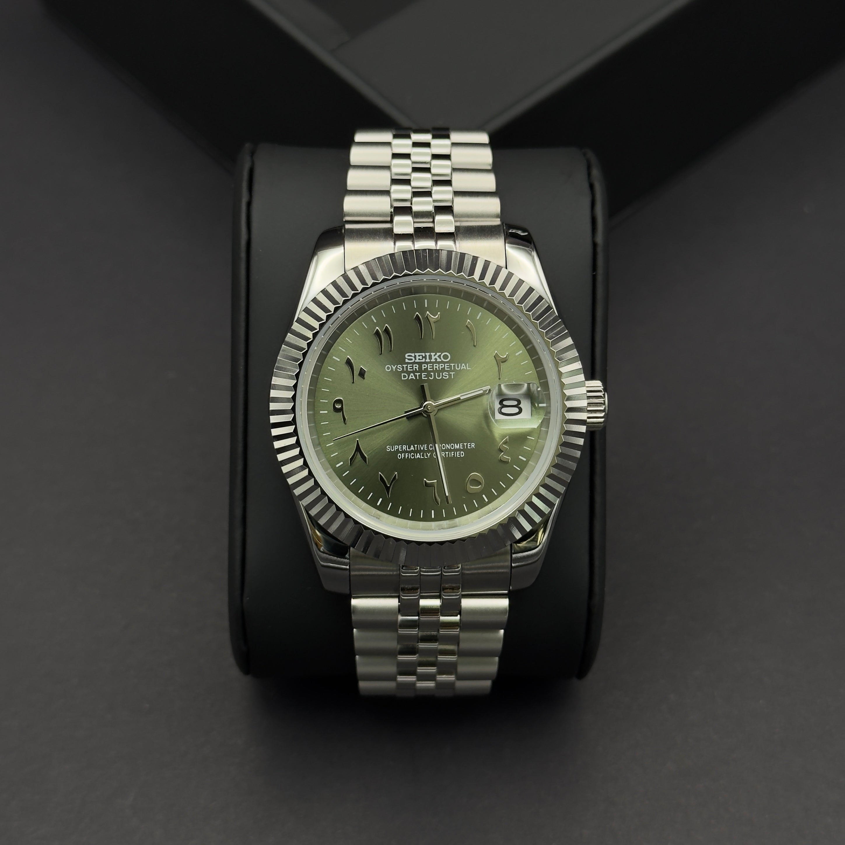 Seiko Datejust Arabic Dial Olive