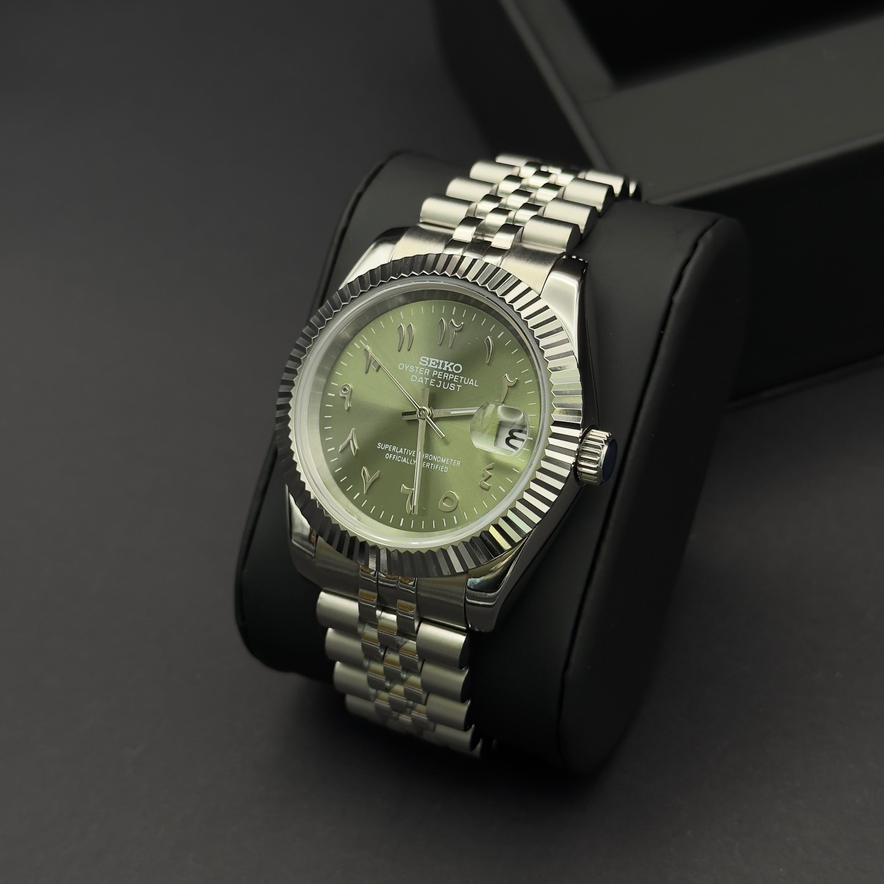Seiko Datejust Arabic Dial Olive