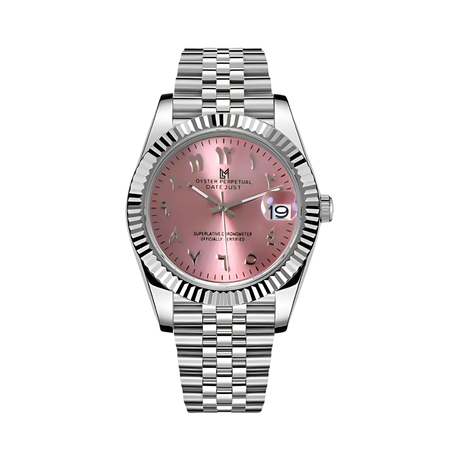 Mod Arabic Dial Pink Watch Luxury Mods