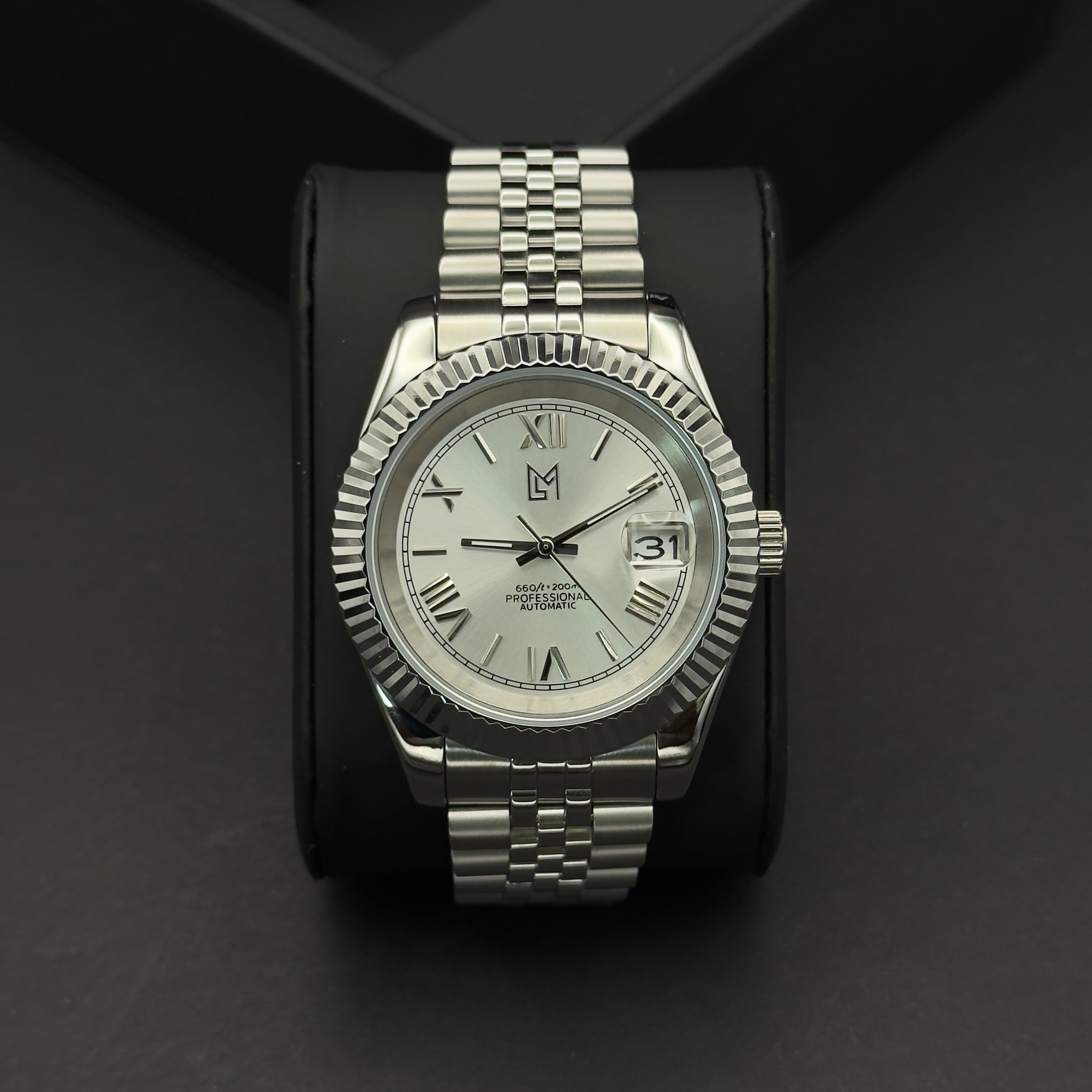 seiko grey roman numeral dial