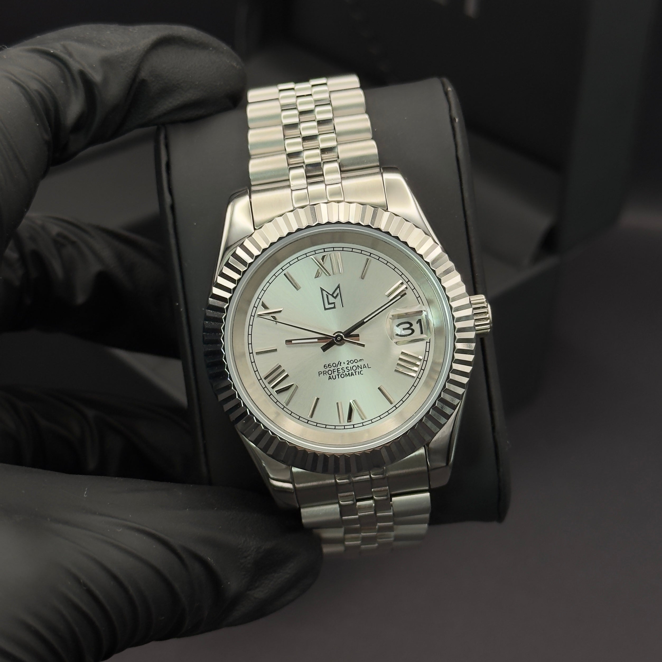 seiko grey roman numeral dial