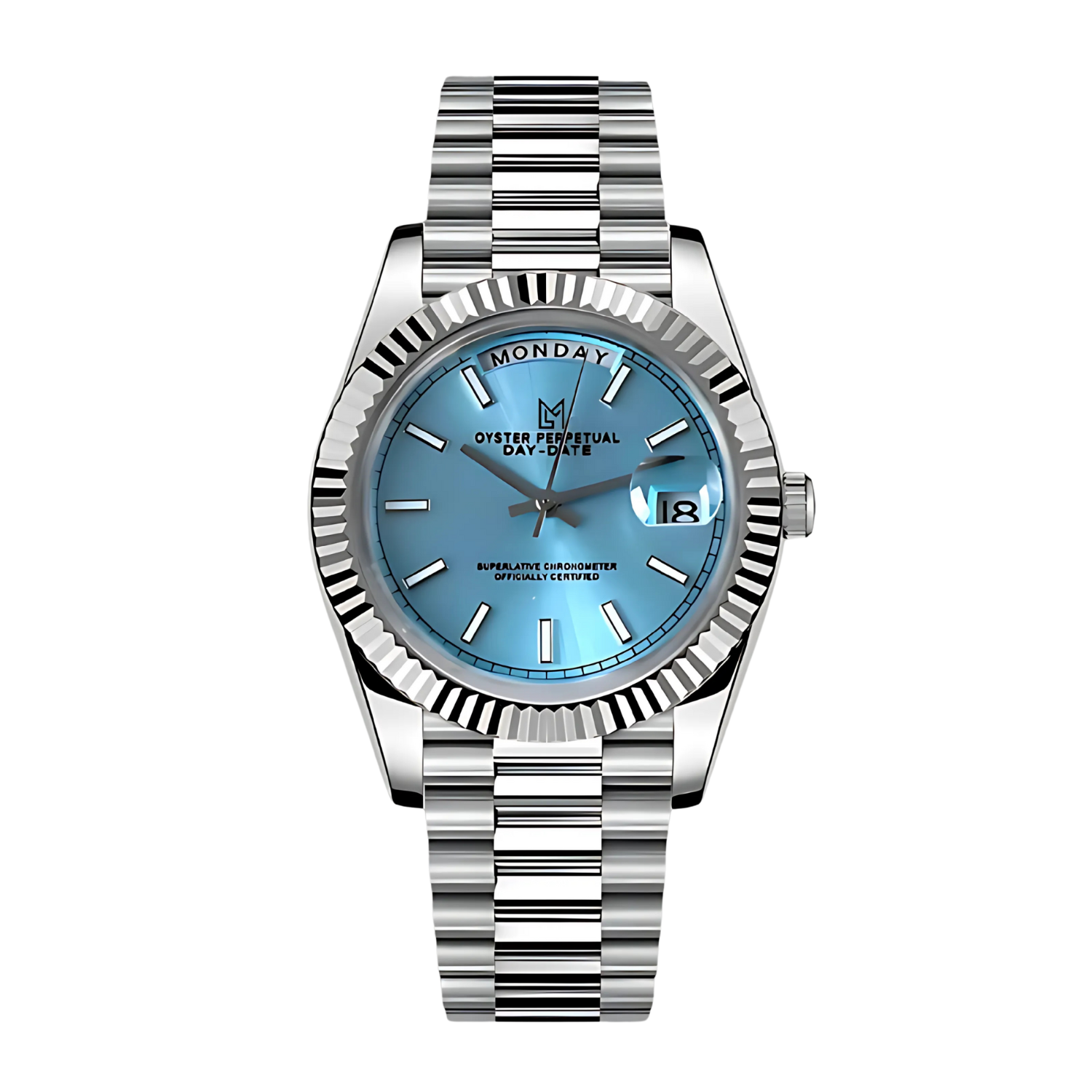 seiko day date ice blue