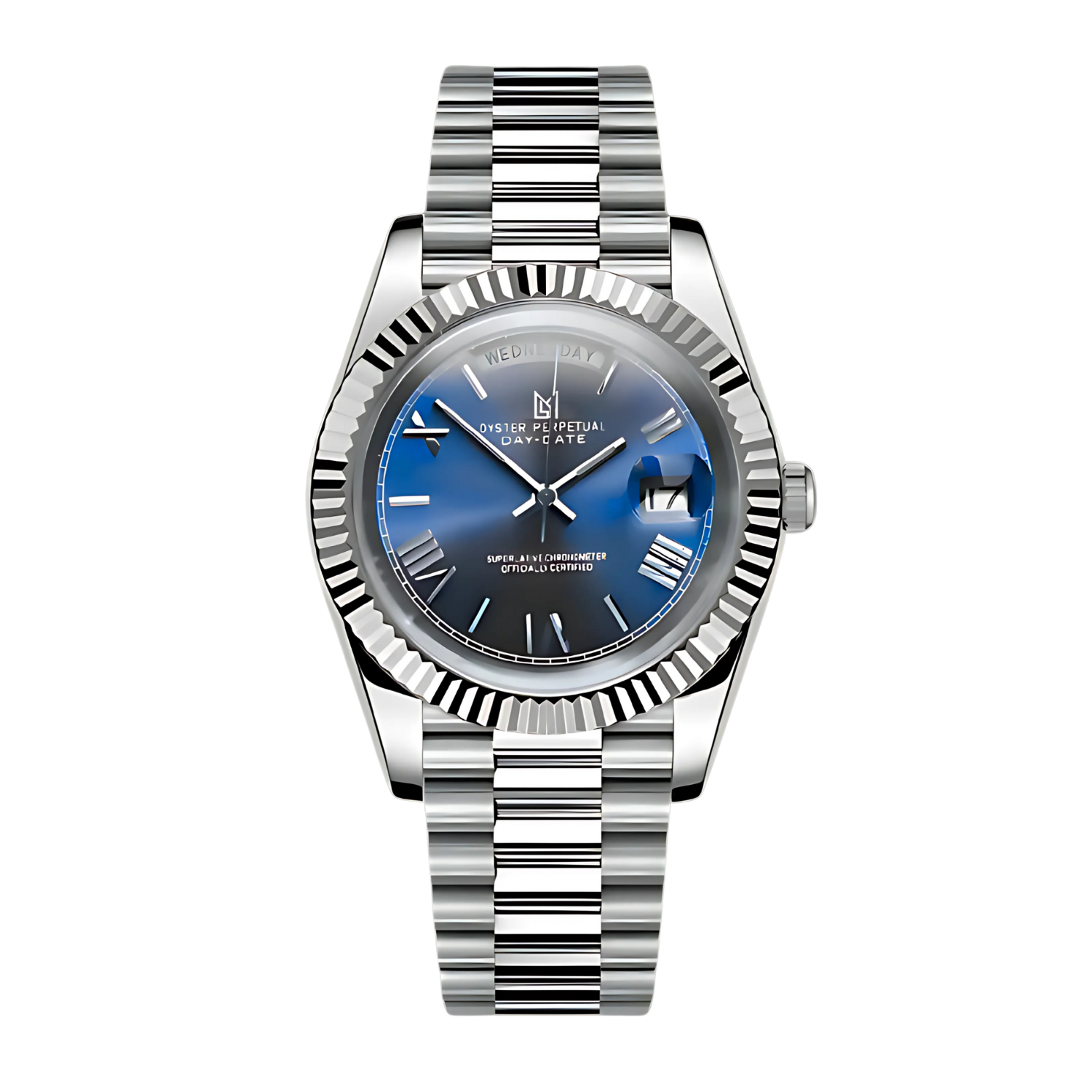 Seiko Mod Daydate Romain Bleu