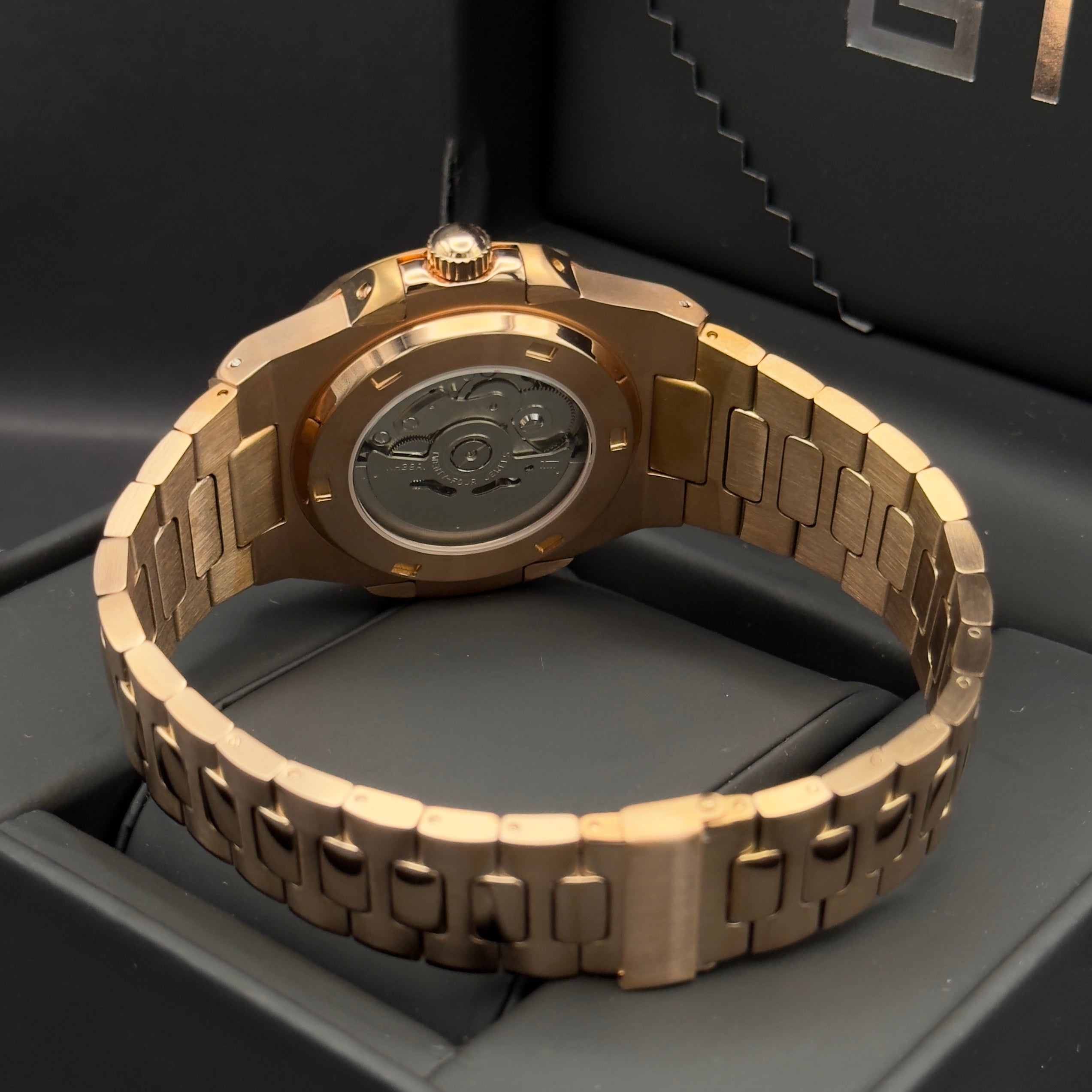 Seiko Mod Nautilus Skeleton Marron