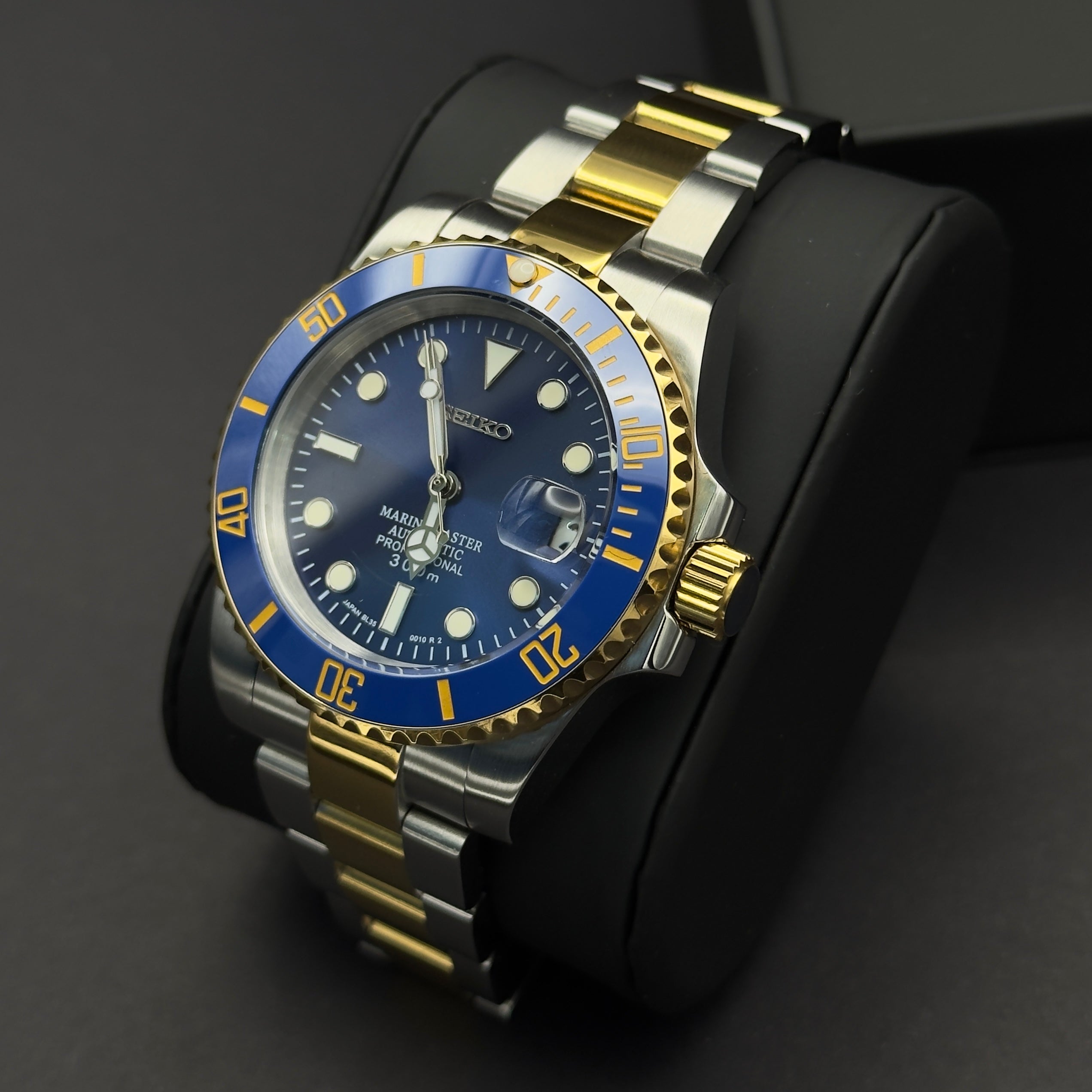 Seiko Submariner Bleu et Or