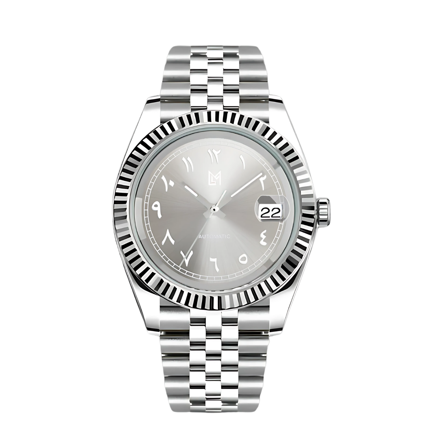Mod Datejust Arabic Dial Gris Aluminium