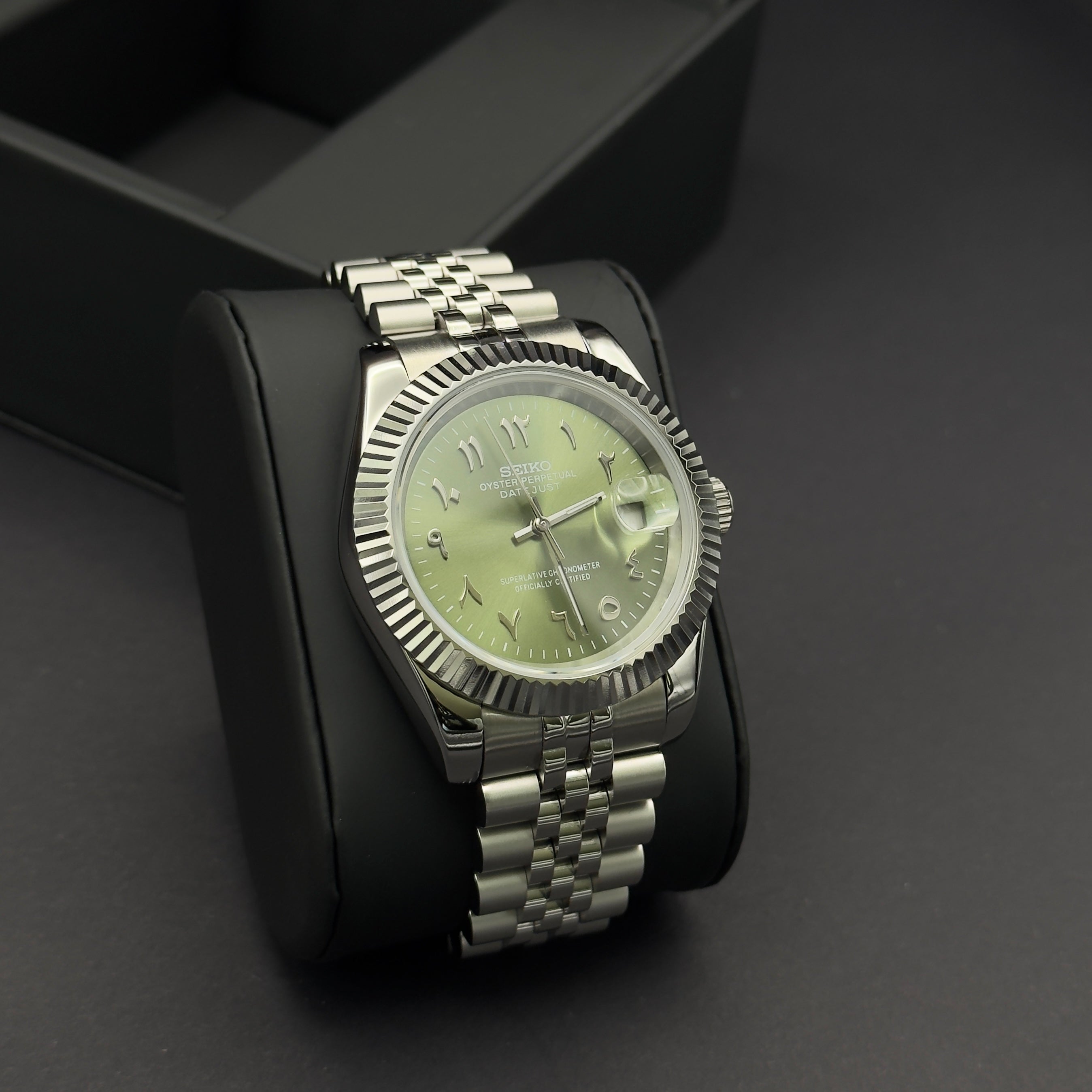 Seiko Datejust Arabic Dial Olive