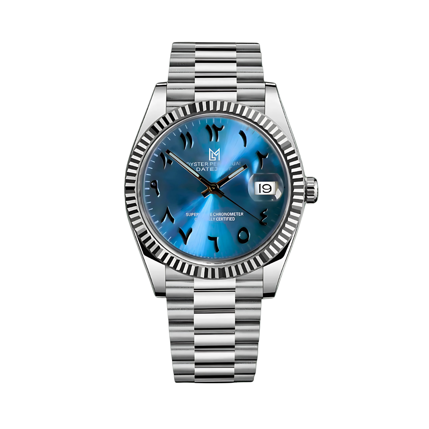 Mod Datejust Arabic Dial Ice Blue