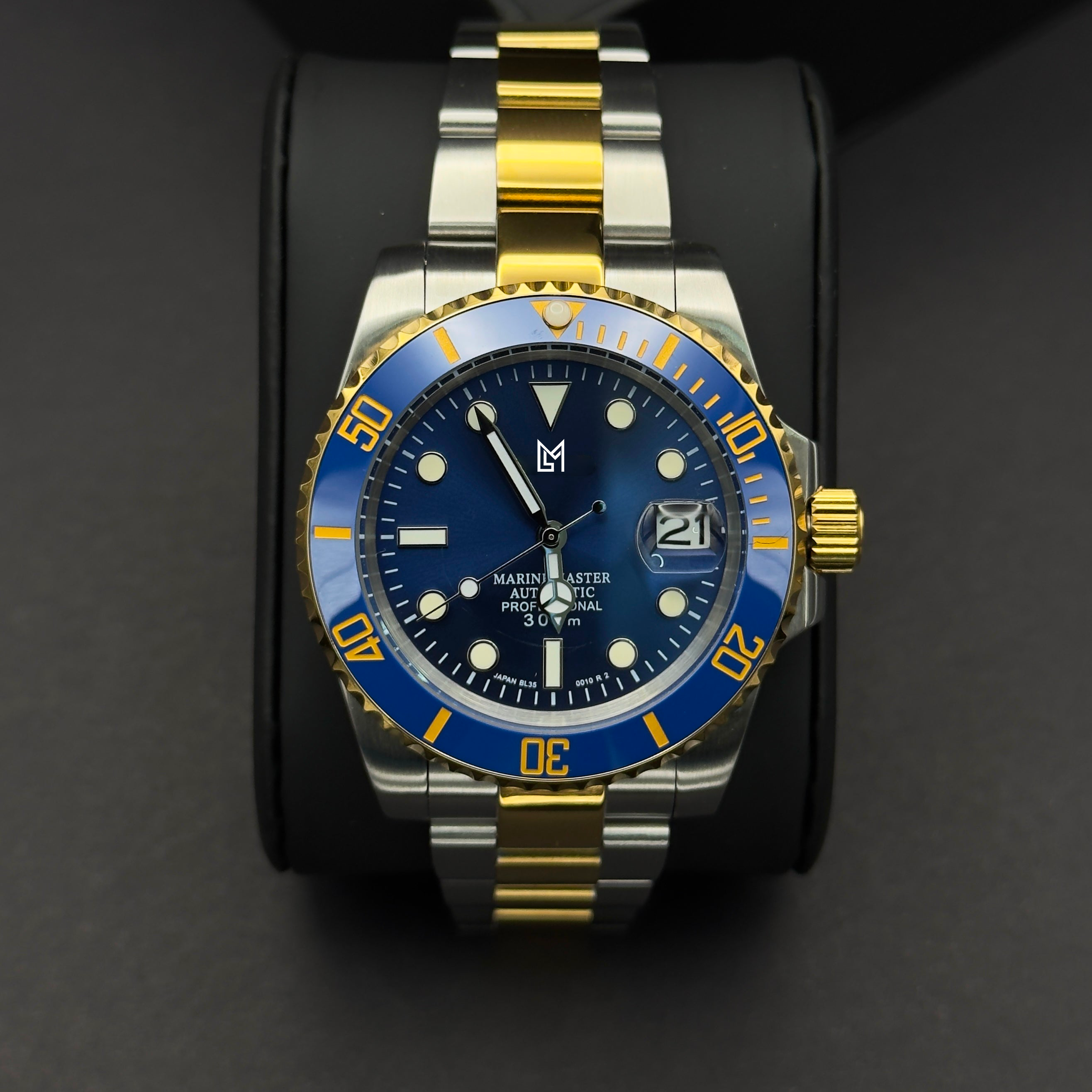 Mod Submariner Bleu et Or