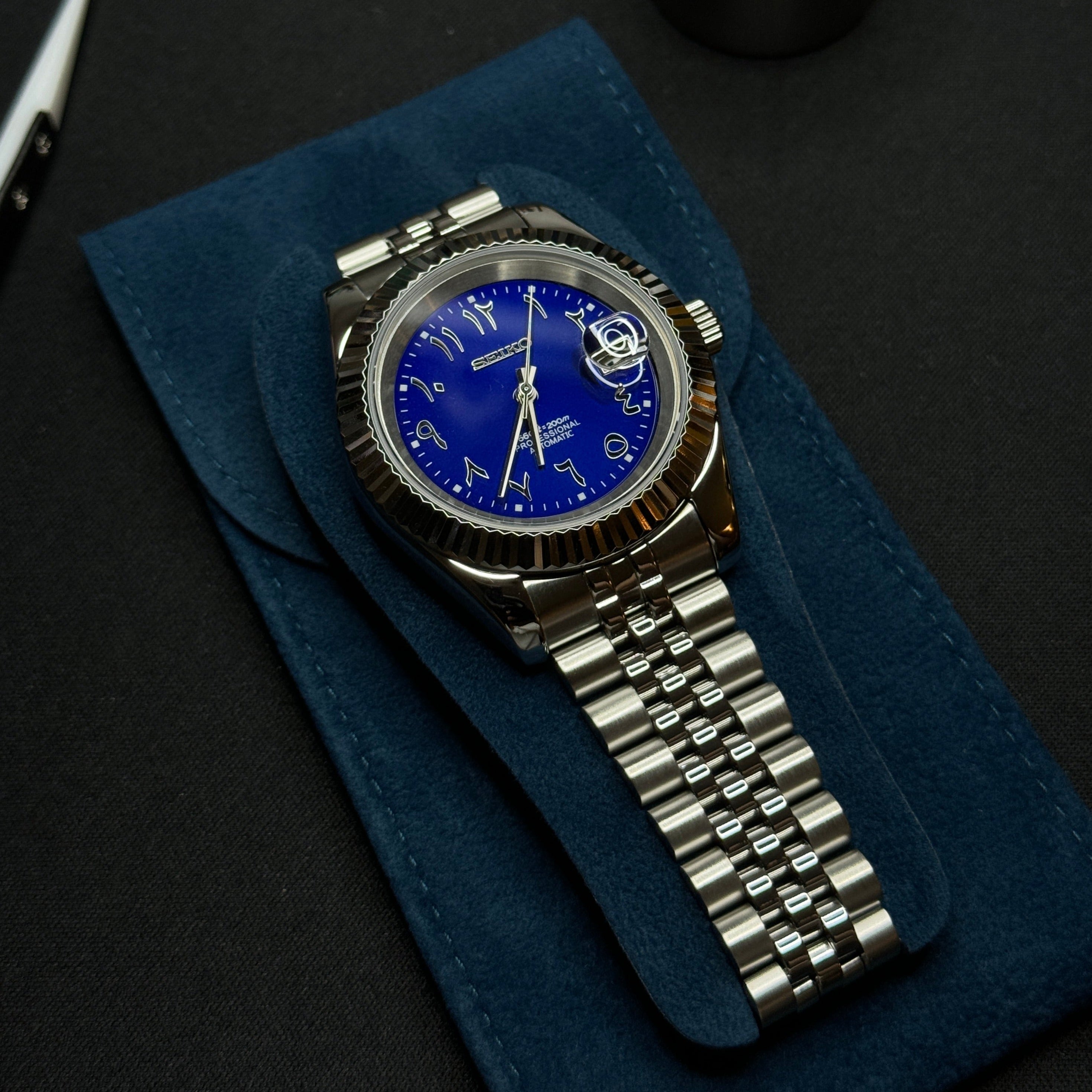 Seiko Datejust Arabic Dial Bleu - Luxury Mods