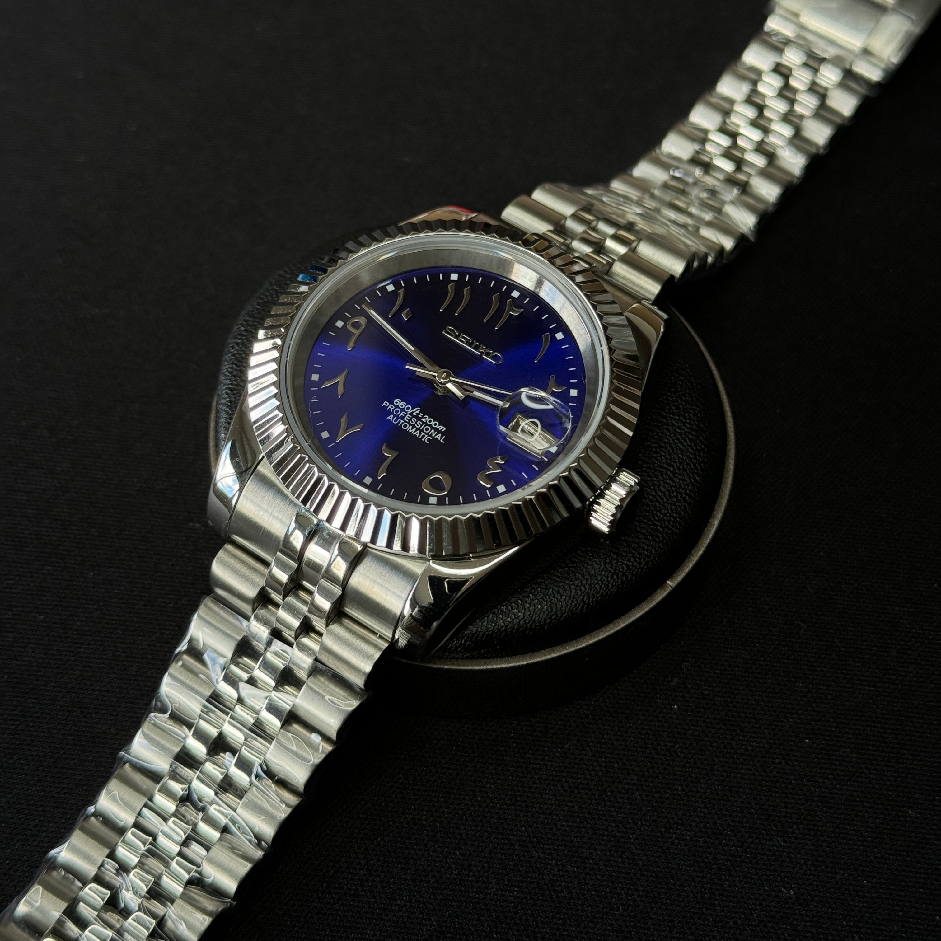 Seiko Datejust Arabic Dial Bleu - Luxury Mods