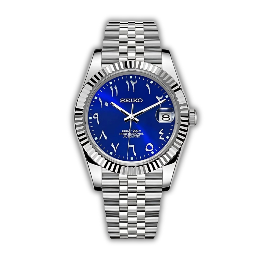 Seiko Datejust Arabic Dial Bleu - Luxury Mods