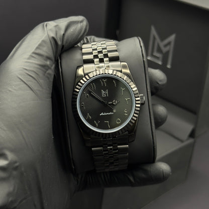 seiko arabic dial full black​