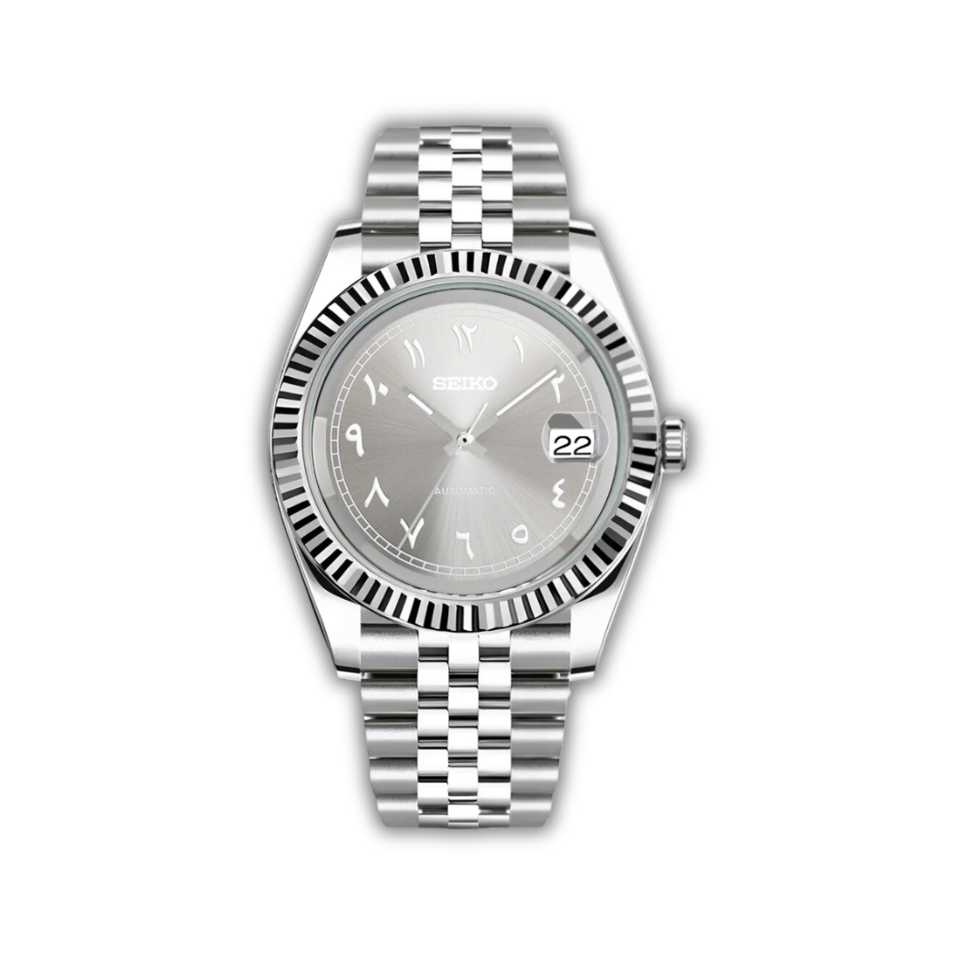 Seiko Datejust Arabic Dial Gris Aluminium - Luxury Mods