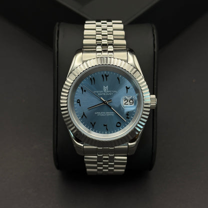 seiko arabic dial ice blue​