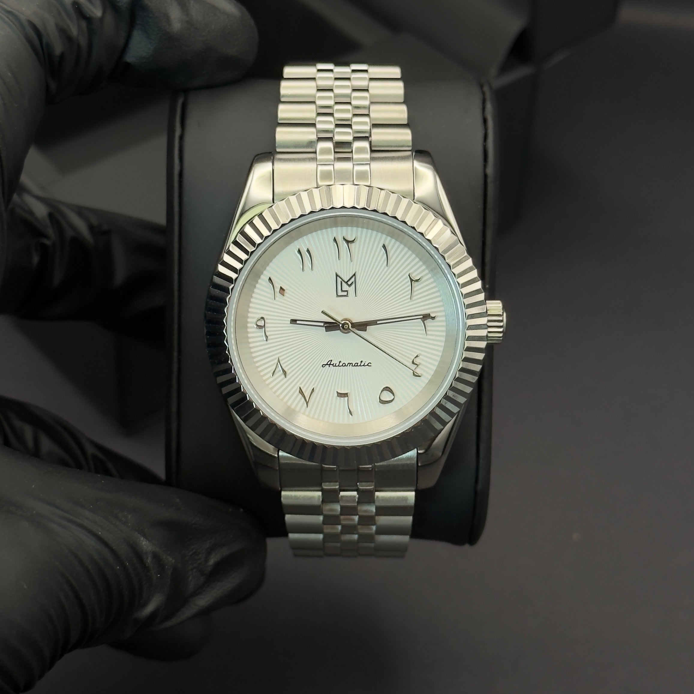 Seiko Mod Datejust Arabic Dial Light Blanc
