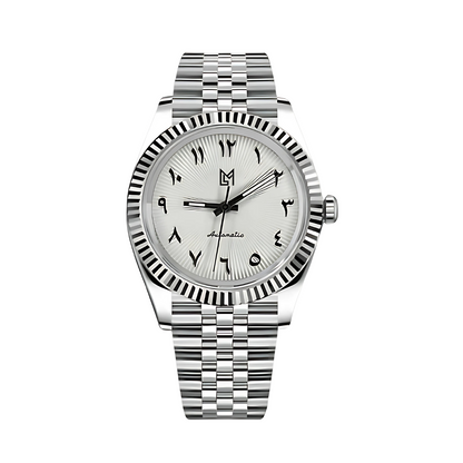 seiko arabic dial blanc