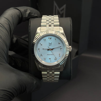 seiko arabic dial light blue​