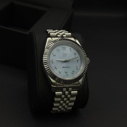 seiko arabic dial light blue​