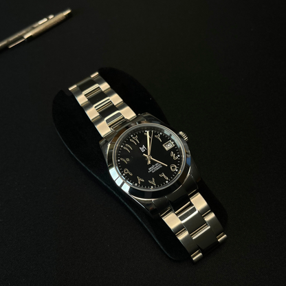 Mod Datejust Arabic Dial Lisse Noir