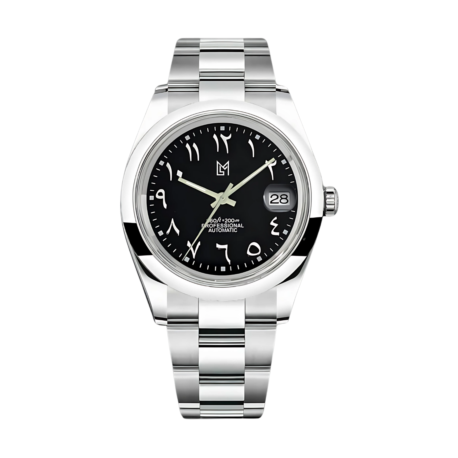 Mod Datejust Arabic Dial Lisse Noir