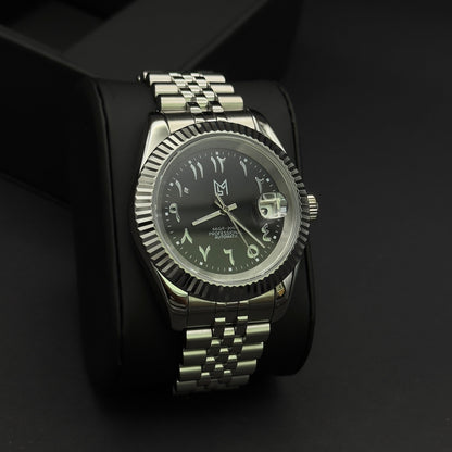 montre seiko arabic dial cadran noir​