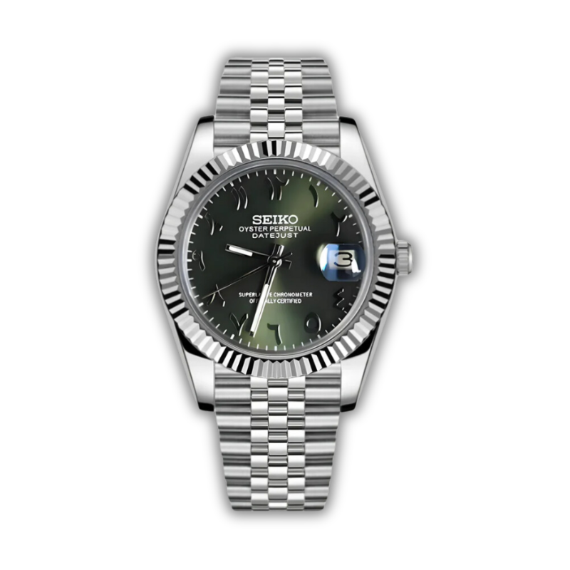 Seiko Datejust Arabic Dial Olive