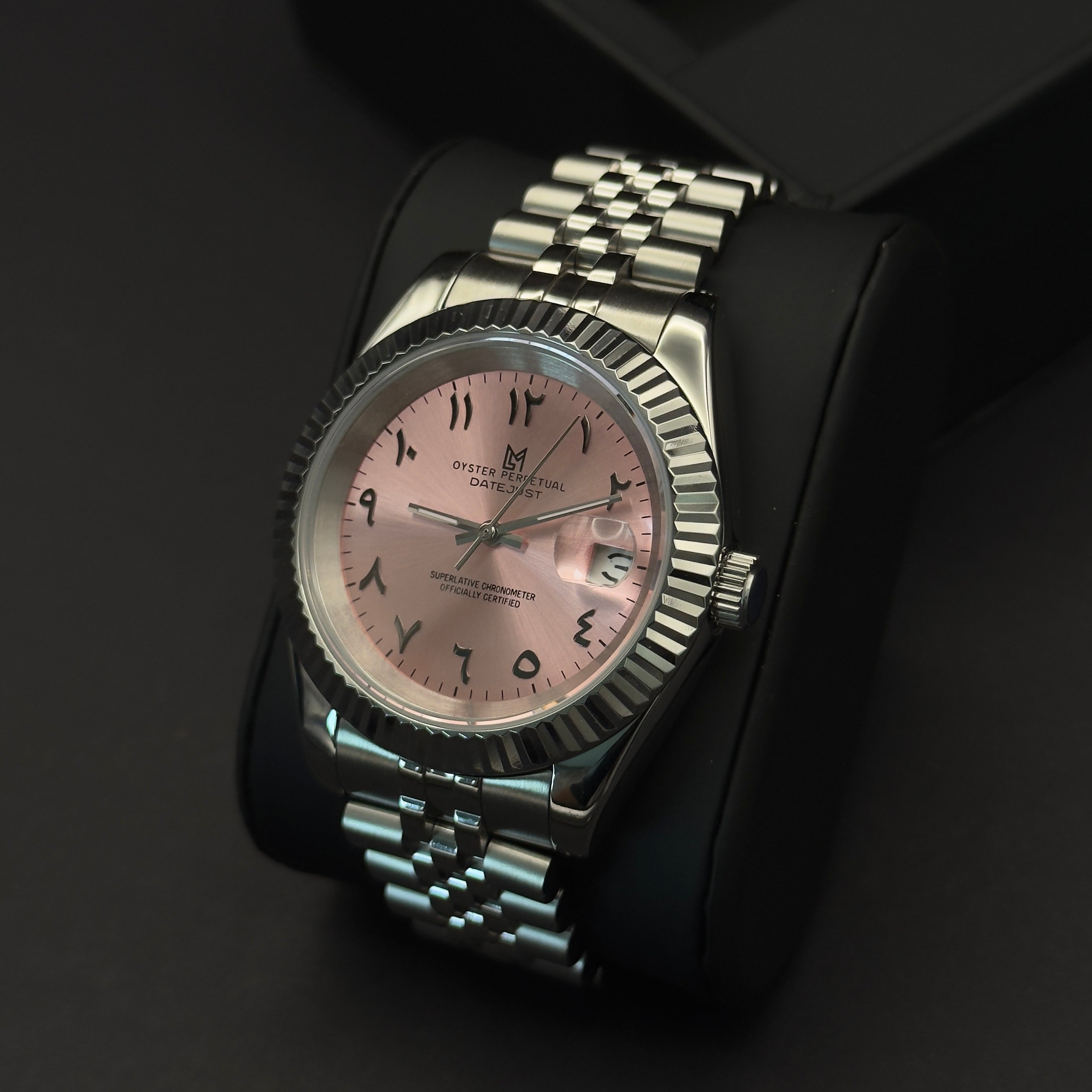 Seiko Mod Datejust Arabic Dial Rose