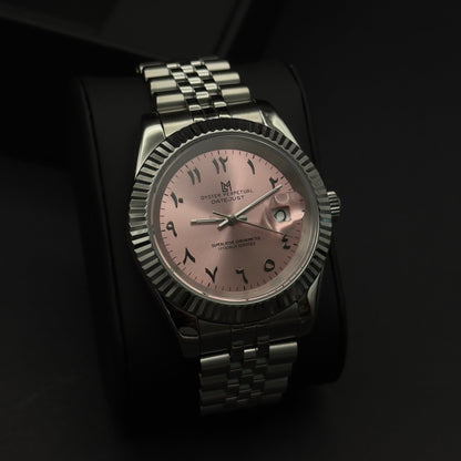 montre seiko arabic dial rose