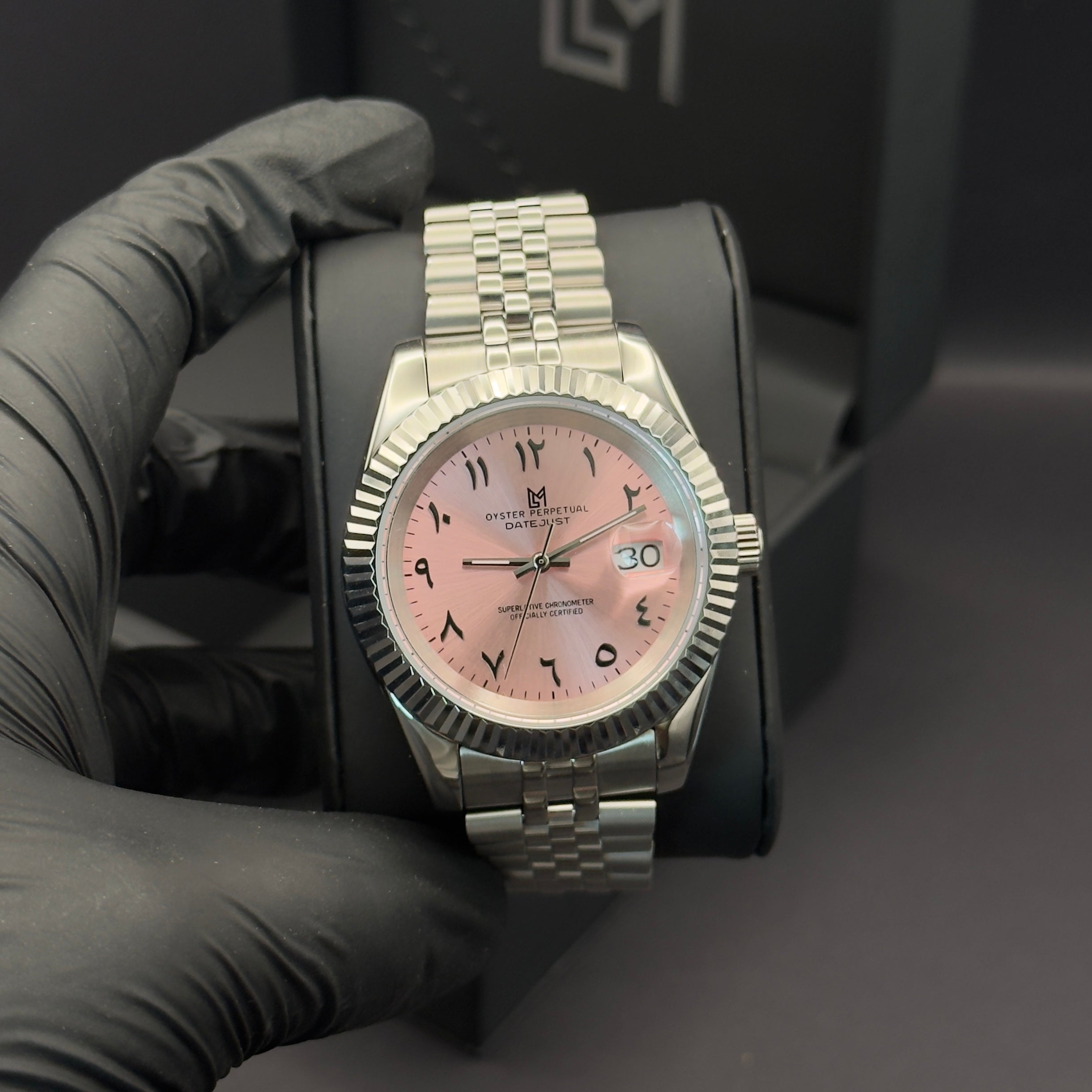 Seiko Mod Datejust Arabic Dial Rose
