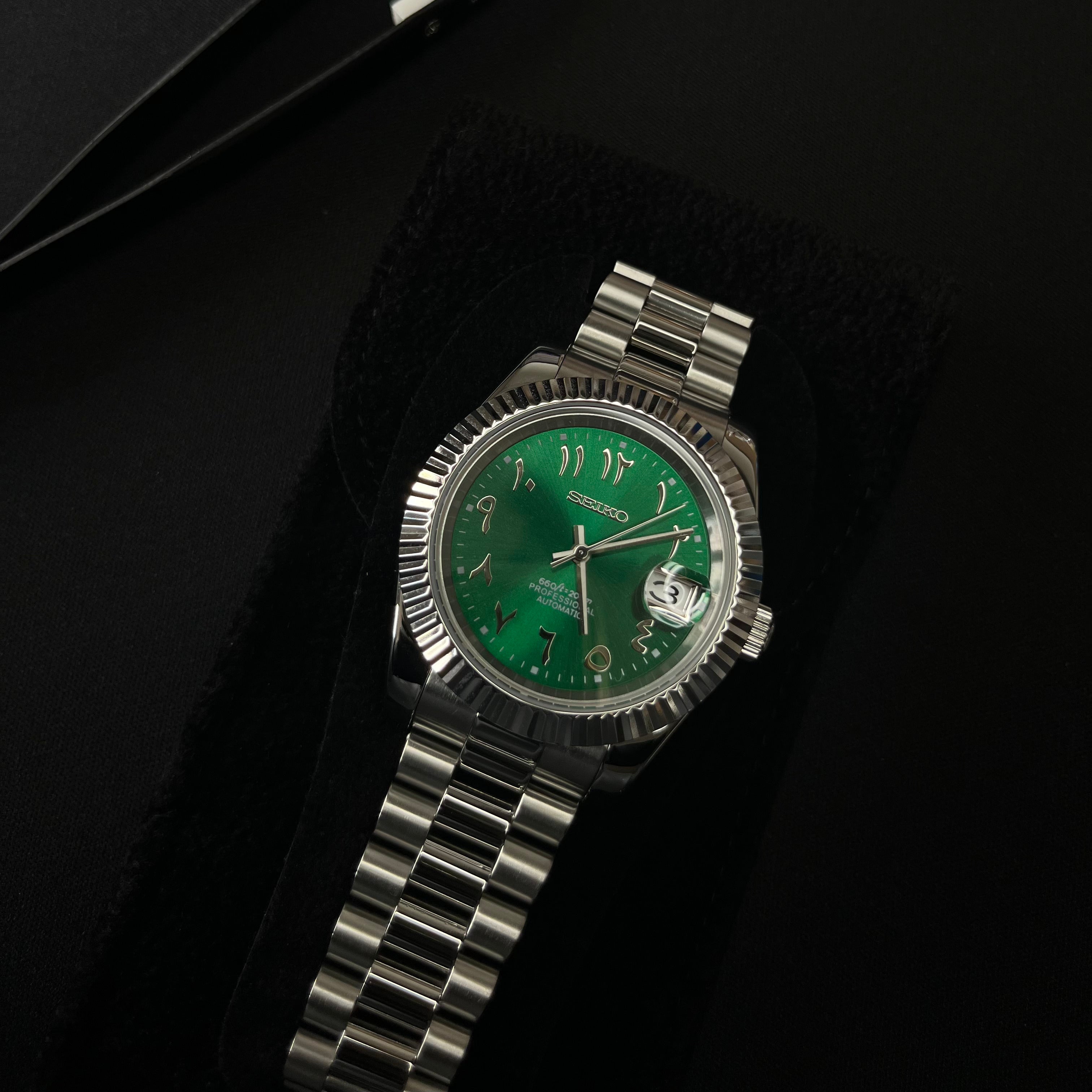 Seiko Datejust Arabic Dial Verte - Luxury Mods