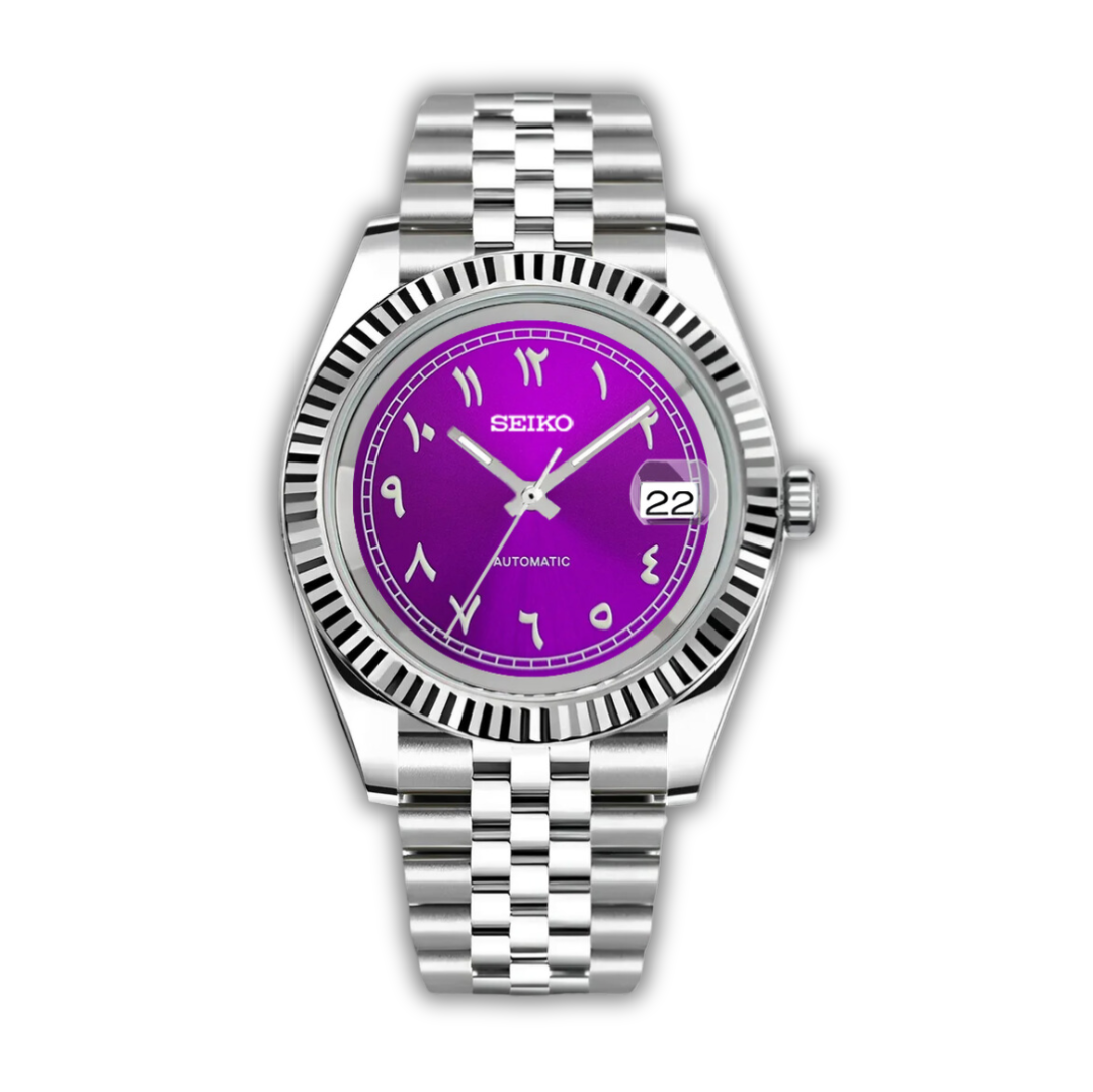 Seiko Datejust Arabic Dial Violet