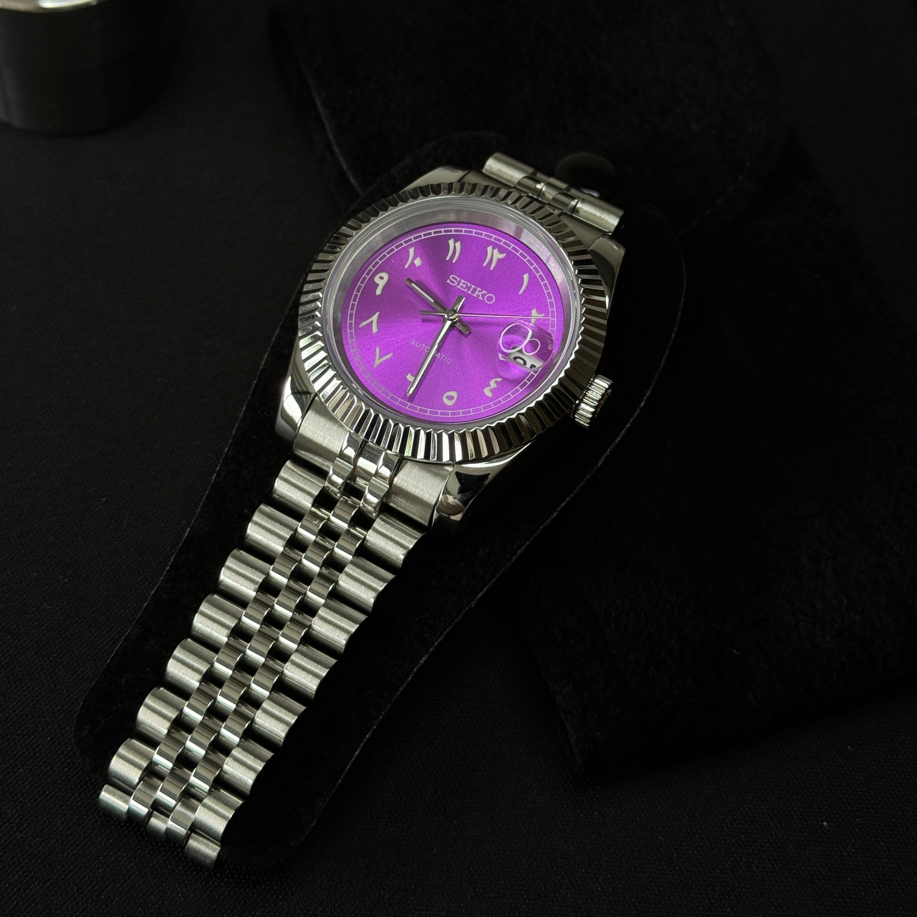 Seiko Datejust Arabic Dial Violet