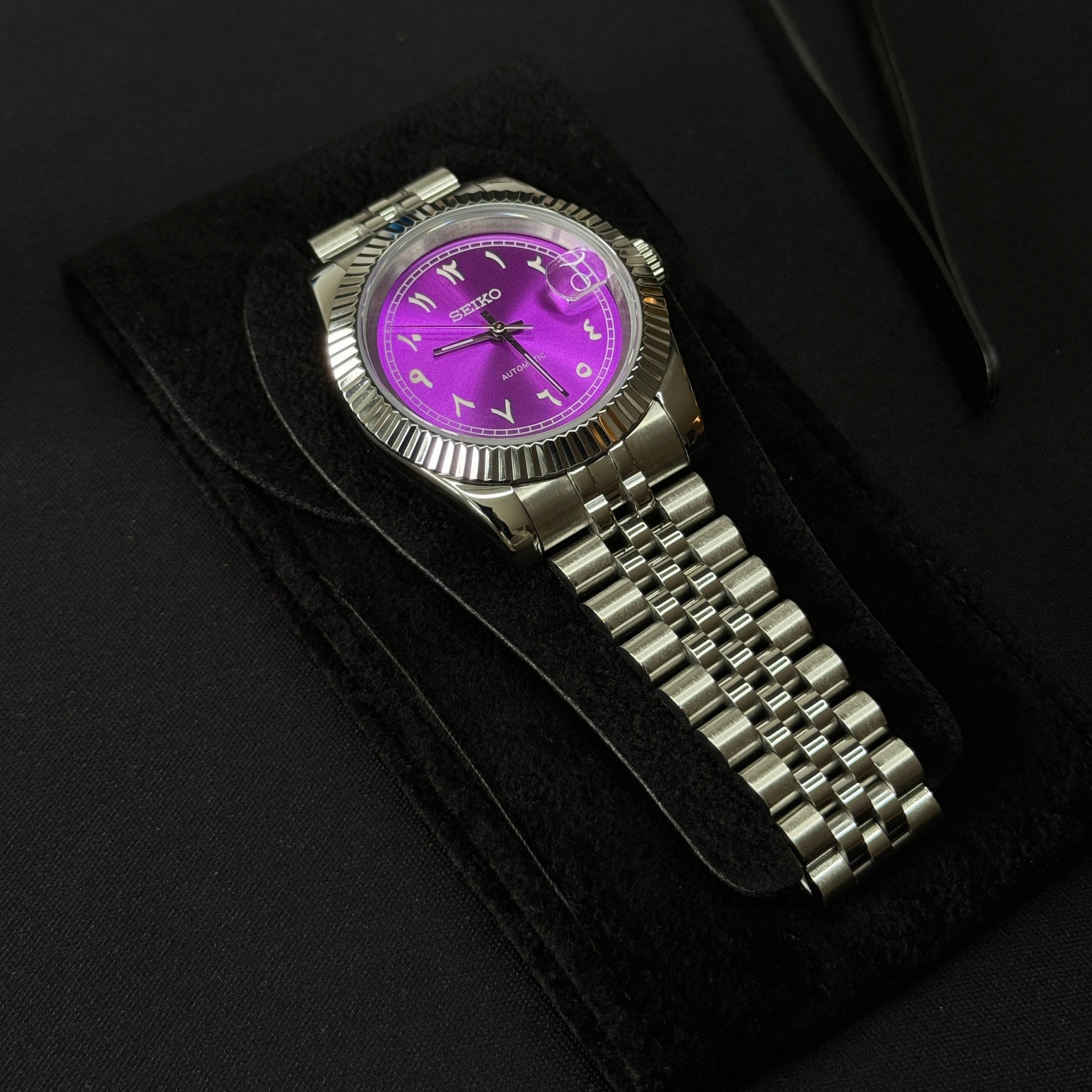 Seiko Datejust Arabic Dial Violet