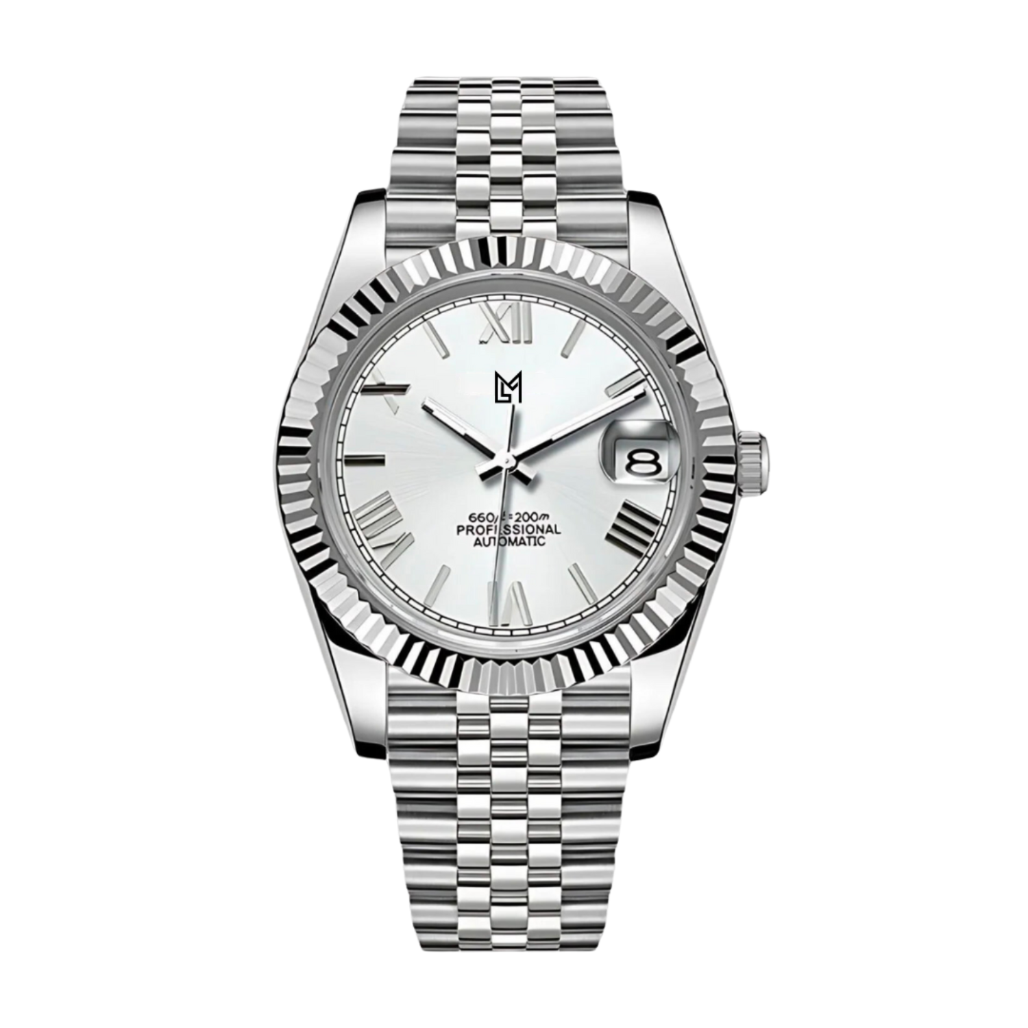 Mod Datejust Roman Dial Gris