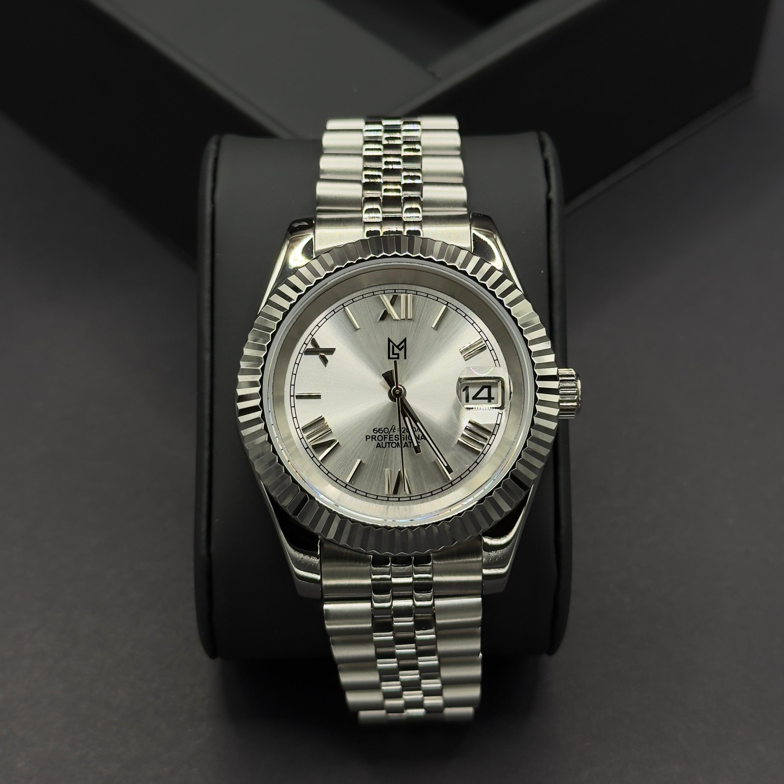 Mod Datejust Roman Dial Gris