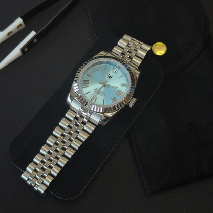 Mod Datejust Roman Dial Ice Blue