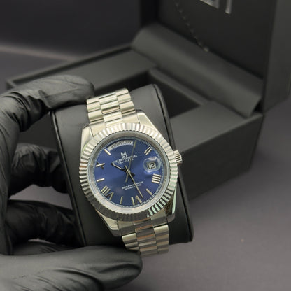 Seiko Mod Daydate Romain Bleu