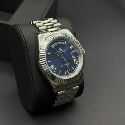 Seiko Mod Daydate Romain Bleu