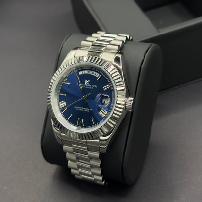 Seiko Mod Daydate Romain Bleu