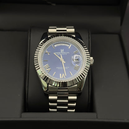 Seiko Mod Daydate Romain Bleu