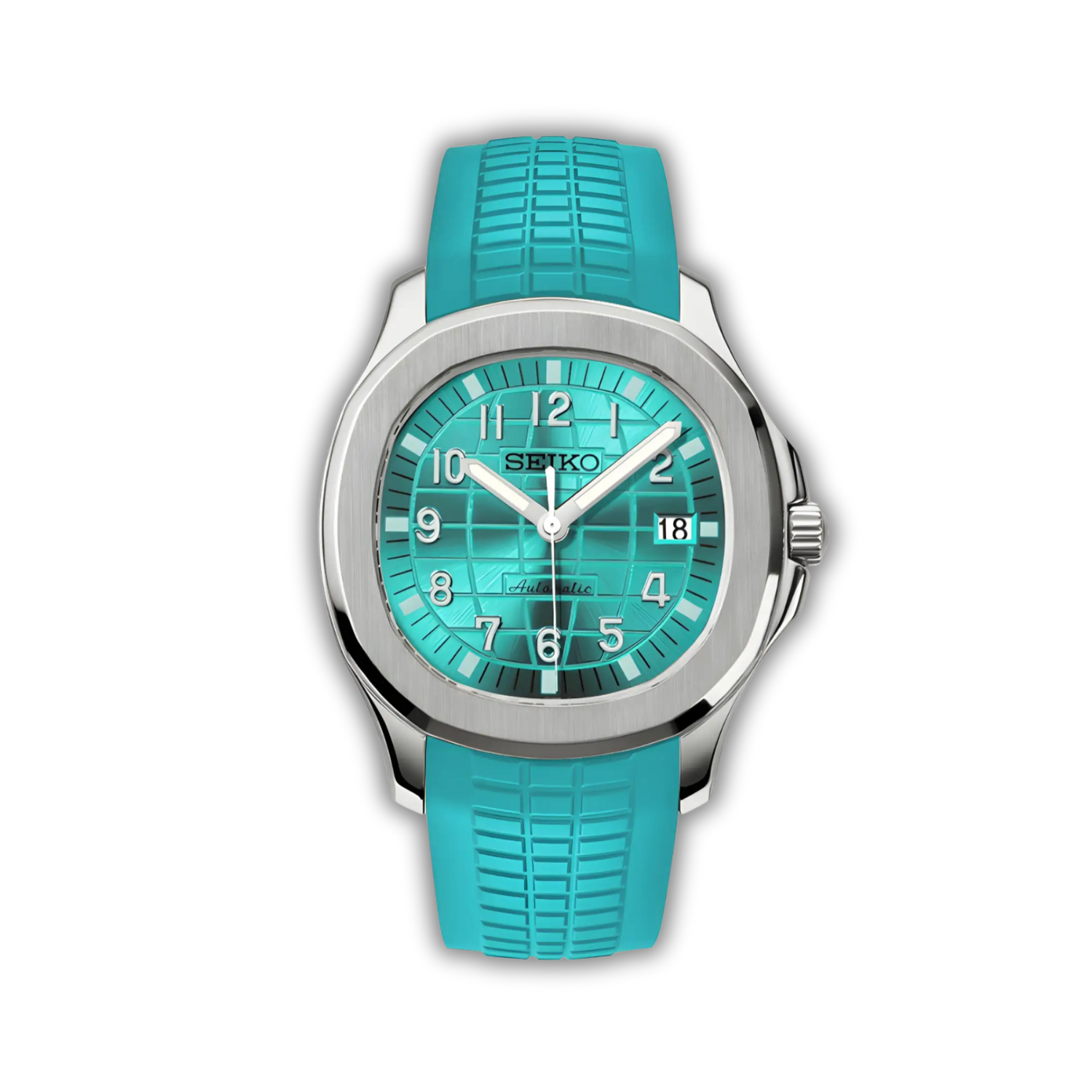 Seiko Mod Aquanaut Bleu Tiffany - Luxury Mods