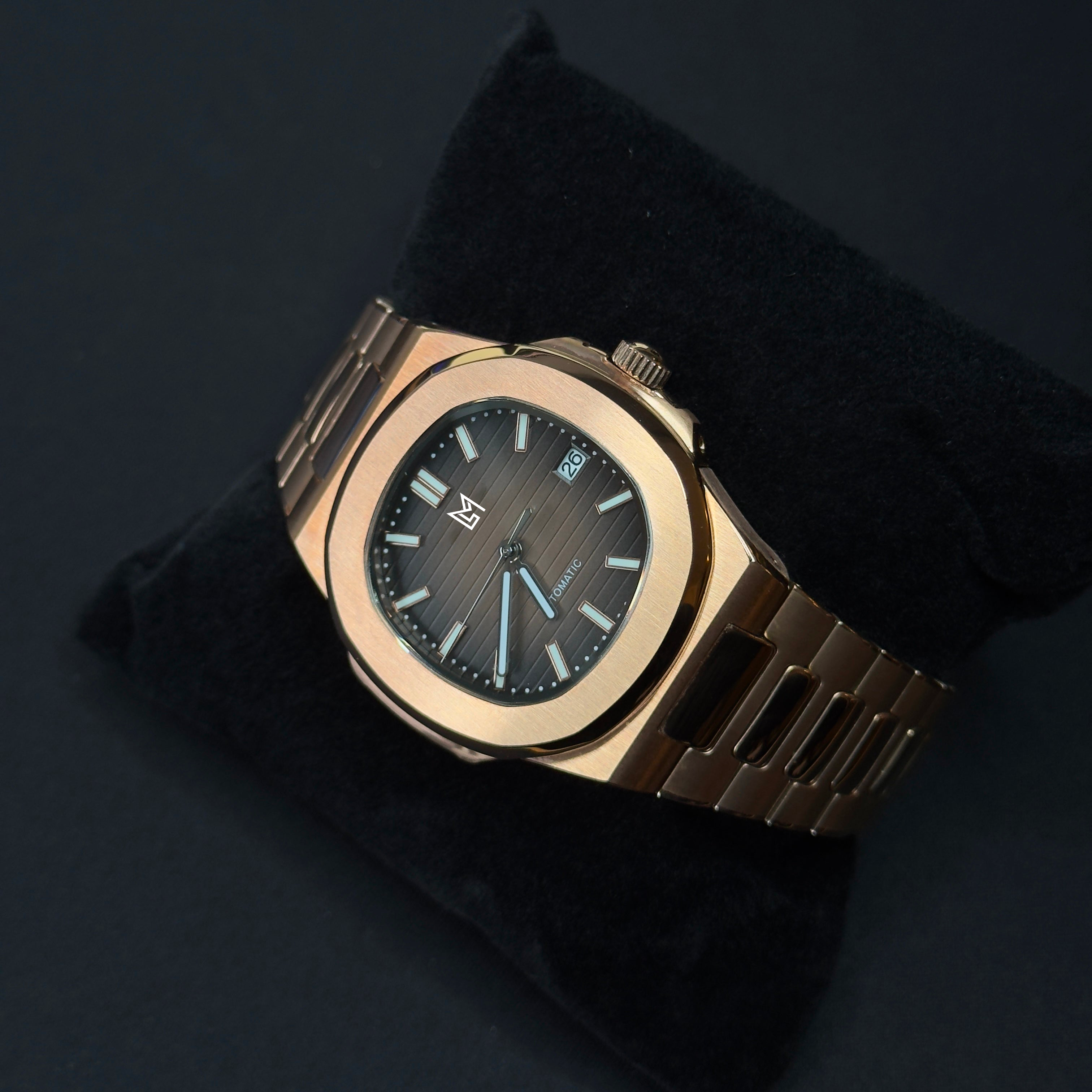 Mod Nautilus Or Rose Marron
