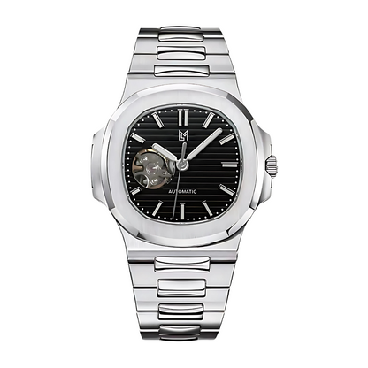 seiko mod nautilus black open heart