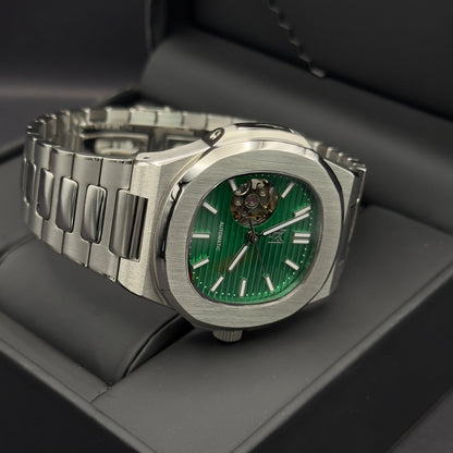 seiko nautilus skeleton green​