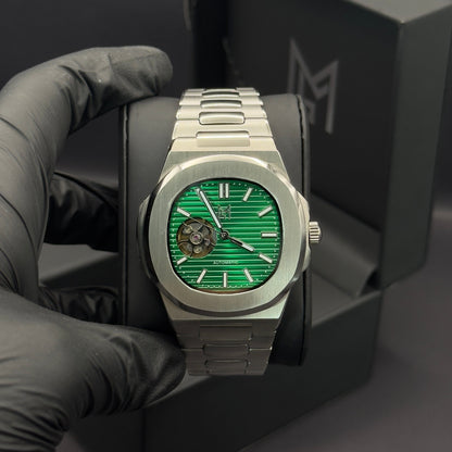 seiko nautilus skeleton green​