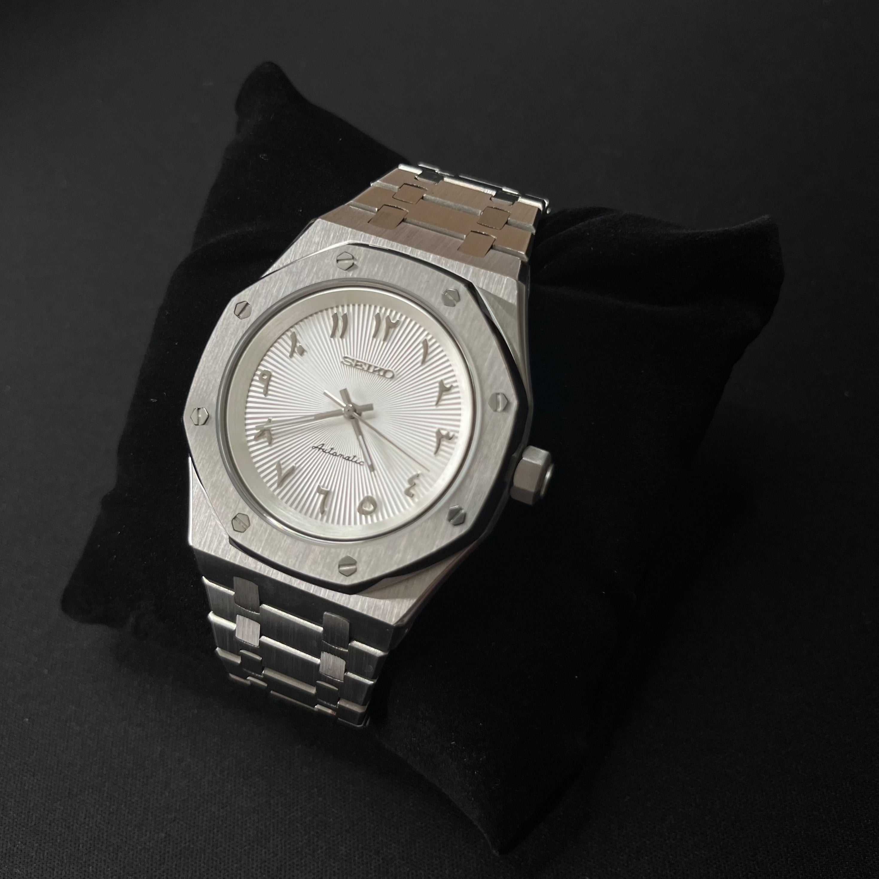 Seiko Mod Royal OAK Arabic Blanc - Luxury Mods