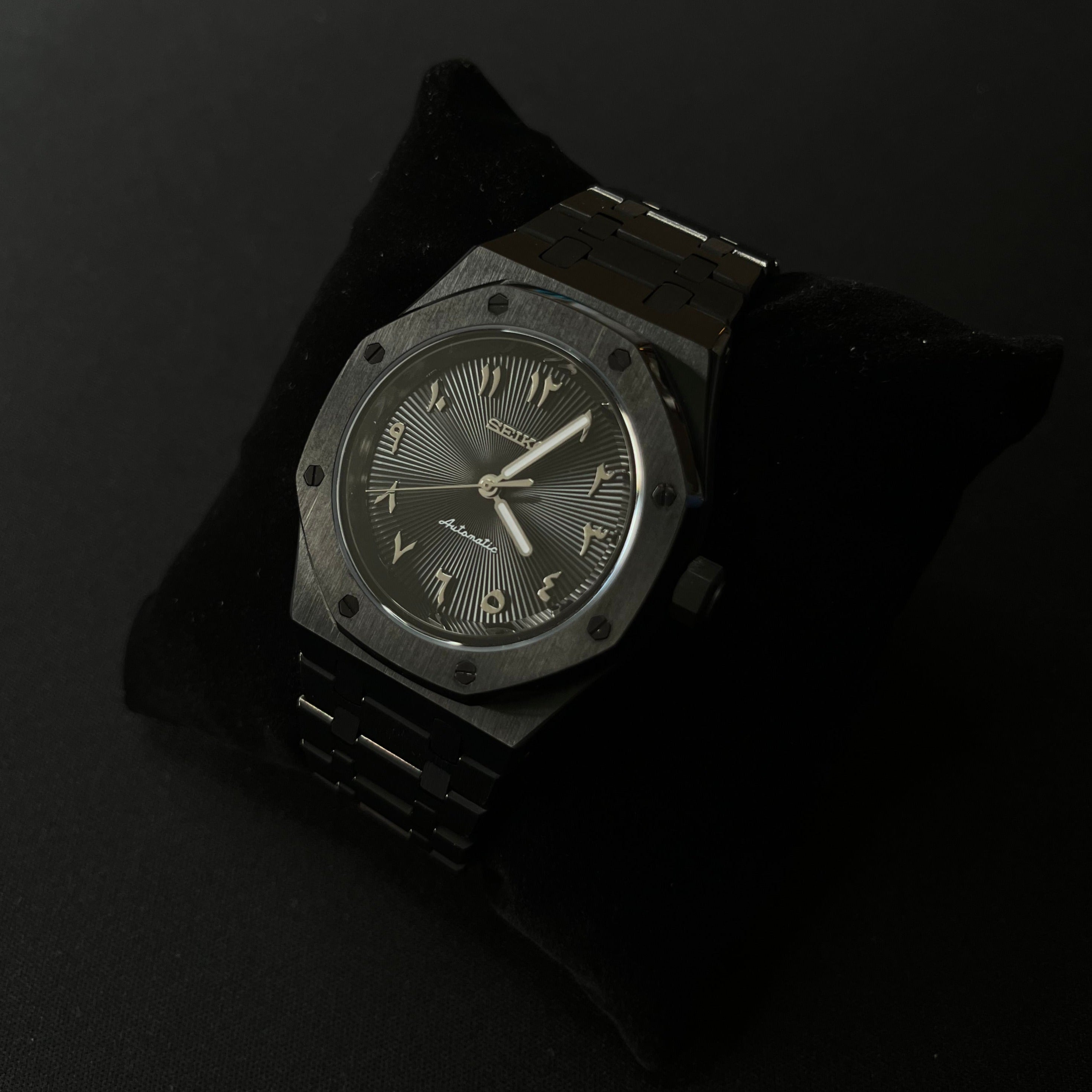 Seiko Mod Royal OAK Black Arabic - Luxury Mods